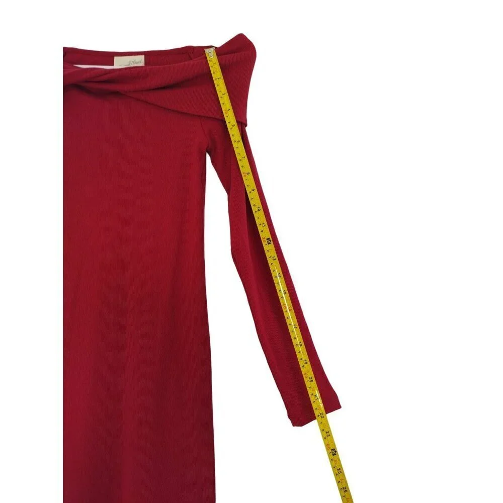 Universal thread, Elegant dress for women, red, cotton and polyester, size XS. N